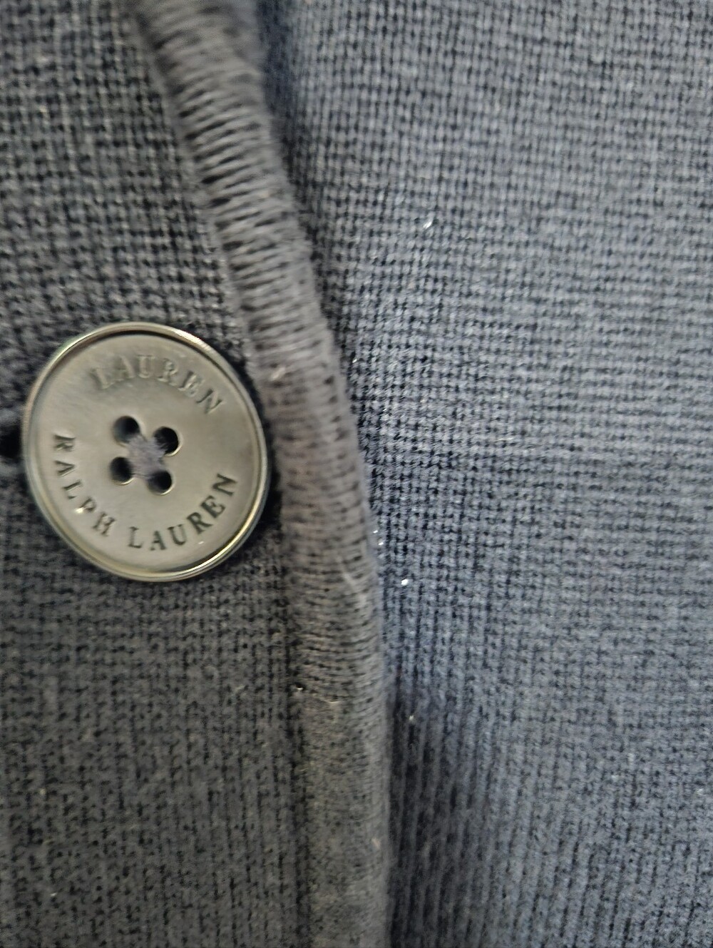 Lauren Ralph Lauren Navy Structured Knit Blazer - Picture 5 of 11